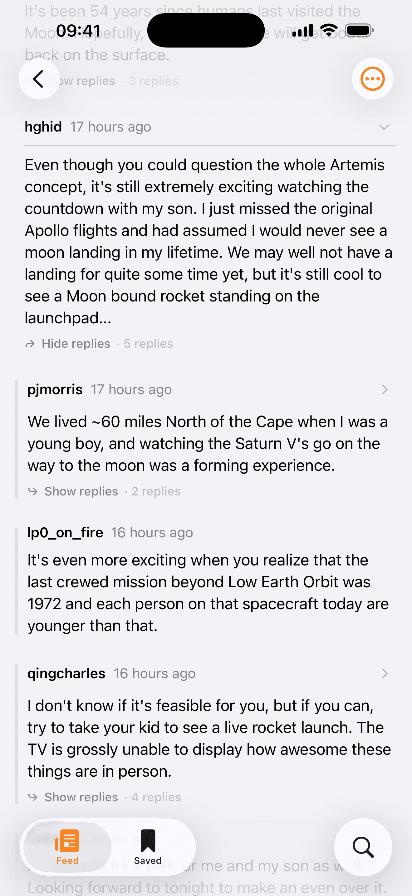 Wello comments thread screenshot